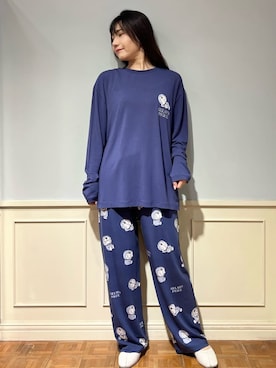 「アイテム（ルームウェア/パジャマ）」を使った、gelato piqueさん（レディース・158cm）の冬コーディネート