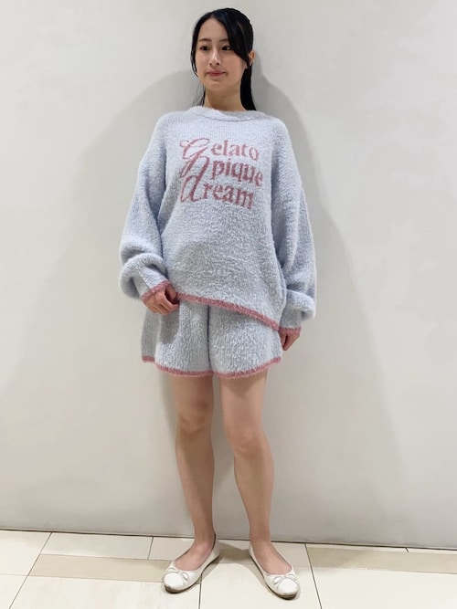 gelato pique パジャマ ルームウェア ラメフェザープルオーバー