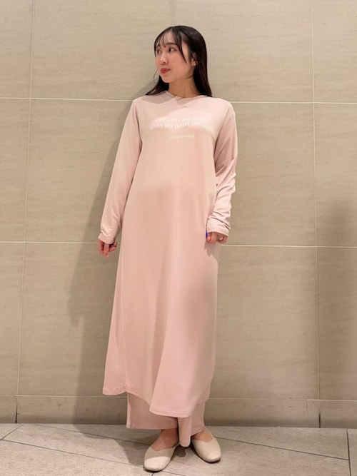 インレイロゴワンピース（ルームワンピース）｜gelato pique