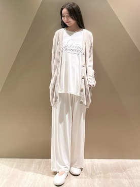 「アイテム（ルームウェア/パジャマ、ベージュ系）」を使った、gelato piqueさん（レディース・150cm）の秋コーディネート