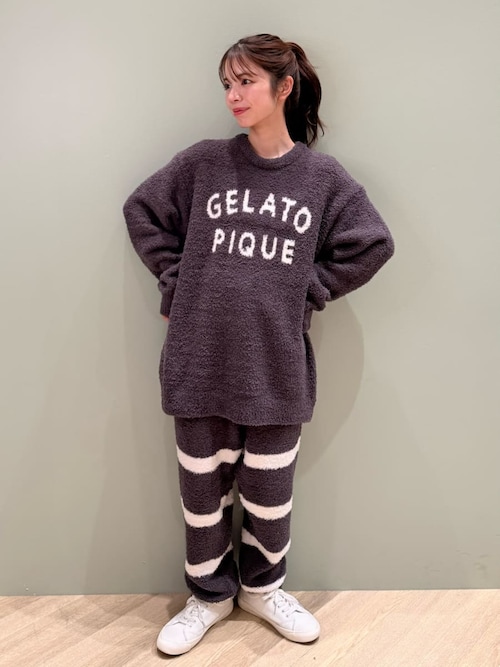 HOMME】パウダーロゴジャガードプルオーバー＆ロングパンツセット