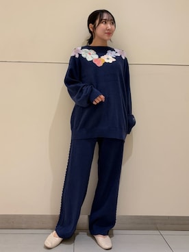 「アイテム（ルームウェア/パジャマ）」を使った、gelato piqueさん（レディース・158cm）の冬コーディネート