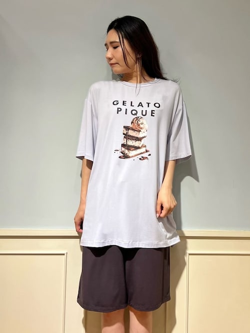 最終値下げ 接触冷感 COOLレーヨンデザートロゴTシャツ＆ショートパンツ HOMME】【接触冷感】COOLレーヨンデザートロゴTシャツ