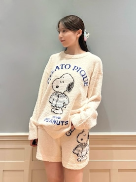 「アイテム（ルームウェア）」を使った、gelato piqueさん（レディース・161cm）の秋コーディネート