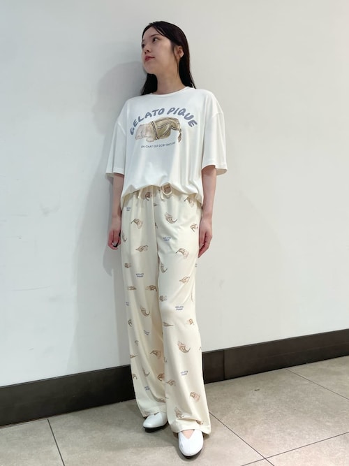 HOMME】sleeping cat 総柄ロングパンツ（ルームウェア/パジャマ