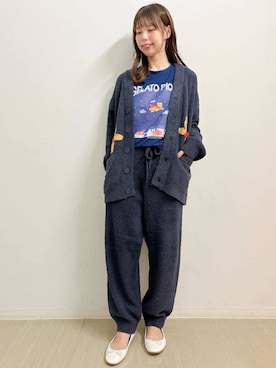 「アイテム（ルームウェア）」を使った、gelato piqueさん（レディース・161cm）の秋コーディネート