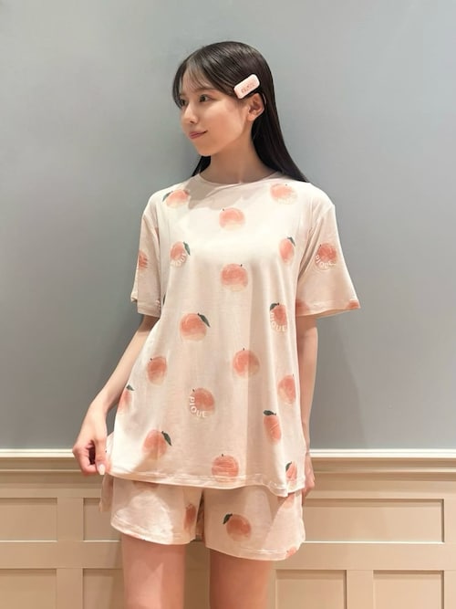 セール】【接触冷感】フルーツ柄Tシャツ（ルームウェア/パジャマ