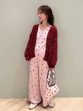 「アイテム（ルームウェア）」を使った、gelato piqueさん（レディース・156cm）の冬コーディネート