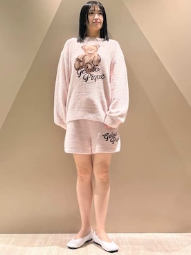 「アイテム（ルームウェア）」を使った、gelato piqueさん（レディース・165cm）の秋コーディネート