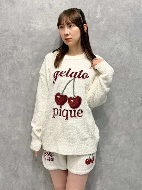 ONLINE限定カラーあり】ベビモコチェリージャガードプルオーバー