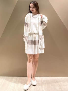 「アイテム（ルームウェア/パジャマ、ベージュ系）」を使った、gelato piqueさん（レディース・150cm）の秋コーディネート