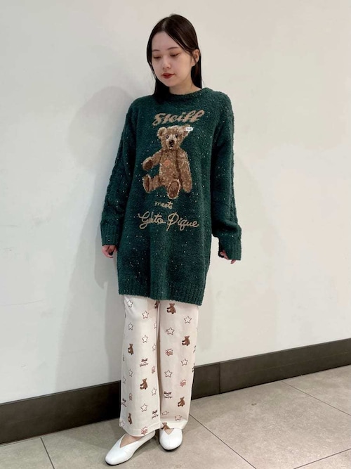 gelato pique ルームウェア パウダージャガードワンピース シュタイフ Steiff】パウダーネップジャガードワンピース（ルームウェア/パジャマ