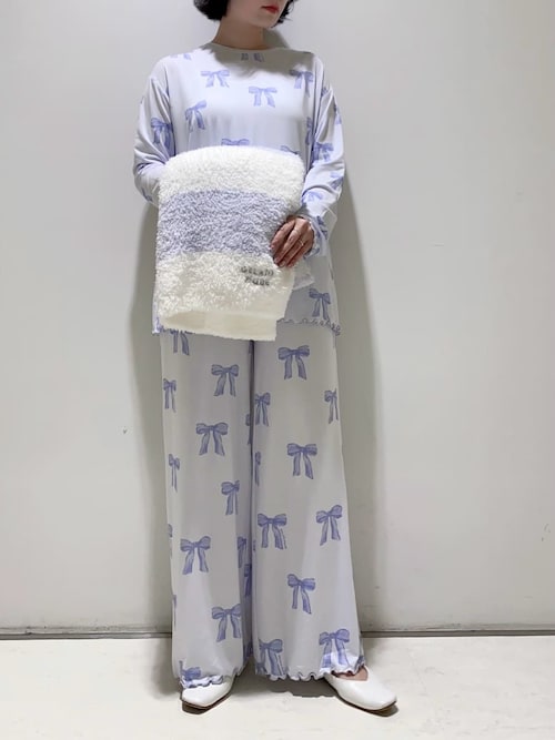 gelato pique（ジェラートピケ） パジャマ ルームウェア リボン柄ロンT