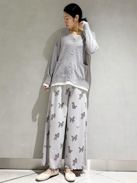 「アイテム（ルームウェア）」を使った、gelato piqueさん（レディース・168cm）の冬コーディネート