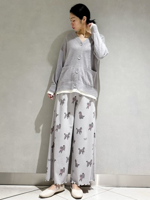 プードル柄ロングパンツ（ルームウェア/パジャマ）｜gelato pique
