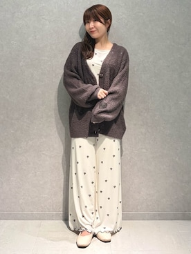 「アイテム（ルームウェア/パジャマ、ホワイト系）」を使った、gelato piqueさん（レディース・152cm）の秋コーディネート