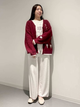 「アイテム（ルームウェア）」を使った、gelato piqueさん（レディース・162cm）の秋コーディネート