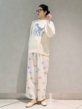 「アイテム（ルームウェア/パジャマ）」を使った、gelato piqueさん（レディース・168cm）の冬コーディネート