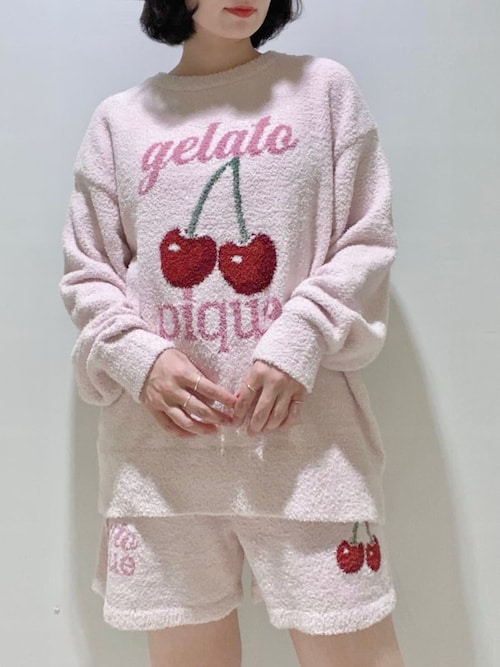 ONLINE限定】べビモコチェリージャガードプルオーバー&ショートパンツ