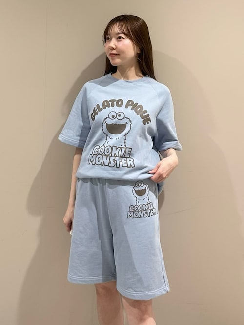 SESAME STREET】【UNISEX】裏毛プルオーバー＆ハーフパンツセット