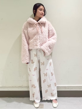 「アイテム（ルームウェア/パジャマ）」を使った、gelato piqueさん（レディース・160cm）の冬コーディネート