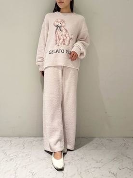 「アイテム（ルームウェア）」を使った、gelato piqueさん（レディース・150cm）の冬コーディネート