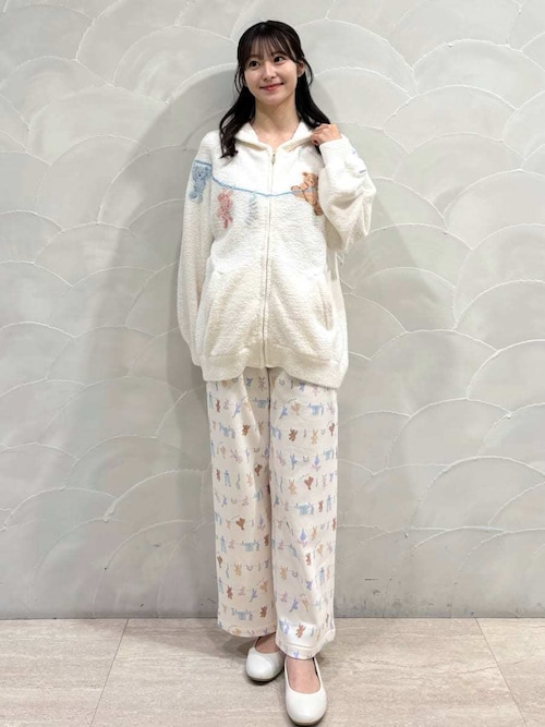 ウォッシングアニマル柄ロングパンツ（ルームウェア/パジャマ