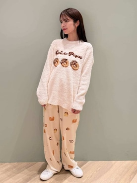 「アイテム（ルームウェア/パジャマ）」を使った、gelato piqueさん（レディース・156cm）の冬コーディネート
