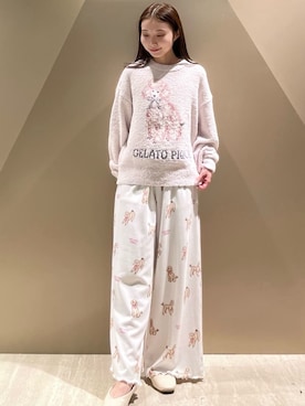 「アイテム（ルームウェア/パジャマ）」を使った、gelato piqueさん（レディース・150cm）の冬コーディネート