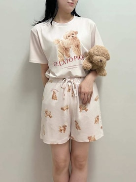 「アイテム（おもちゃ、ブラウン系）」を使った、gelato piqueさん（レディース・163cm）の夏コーディネート