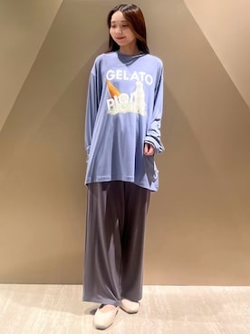 「アイテム（ルームウェア/パジャマ）」を使った、gelato piqueさん（レディース・150cm）の秋コーディネート