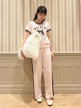 「アイテム（ルームウェア/パジャマ）」を使った、gelato piqueさん（レディース・160cm）の秋コーディネート