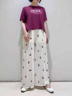 「アイテム（ルームウェア）」を使った、gelato piqueさん（レディース・155cm）の夏コーディネート