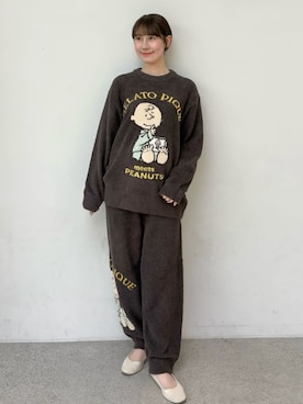 「アイテム（ルームウェア）」を使った、gelato piqueさん（レディース・165cm）の秋コーディネート