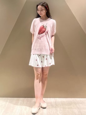 「アイテム（その他ルームウェア、レッド系）」を使った、gelato piqueさん（レディース・150cm）の夏コーディネート