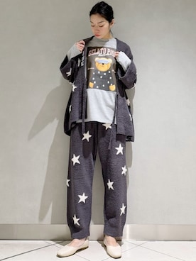 「アイテム（ルームウェア）」を使った、gelato piqueさん（レディース・168cm）の冬コーディネート