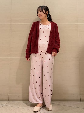「アイテム（ルームウェア）」を使った、gelato piqueさん（レディース・158cm）の冬コーディネート