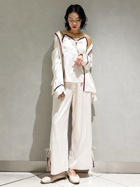 「アイテム（ルームウェア）」を使った、gelato piqueさん（レディース・168cm）の秋コーディネート