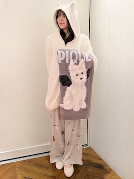 gelato pique（ジェラートピケ）の「パウダーDOG3柄ジャガード