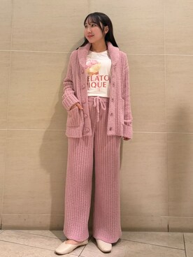 「アイテム（ルームウェア/パジャマ）」を使った、gelato piqueさん（レディース・158cm）の冬コーディネート
