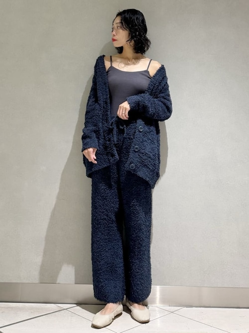 新品♡ ジェラートピケ♡ベーシックカーディガン＆ロングパンツセット　ネイビー ラッピング済み】ベーシックジェラートカーディガン＆ロングパンツSET