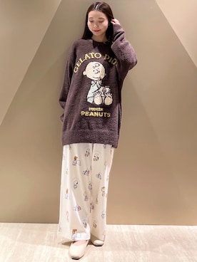 「アイテム（ルームウェア/パジャマ）」を使った、gelato piqueさん（レディース・150cm）の秋コーディネート