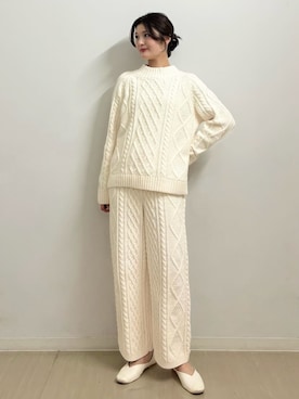 「アイテム（ルームウェア/パジャマ）」を使った、gelato piqueさん（レディース・164cm）の冬コーディネート