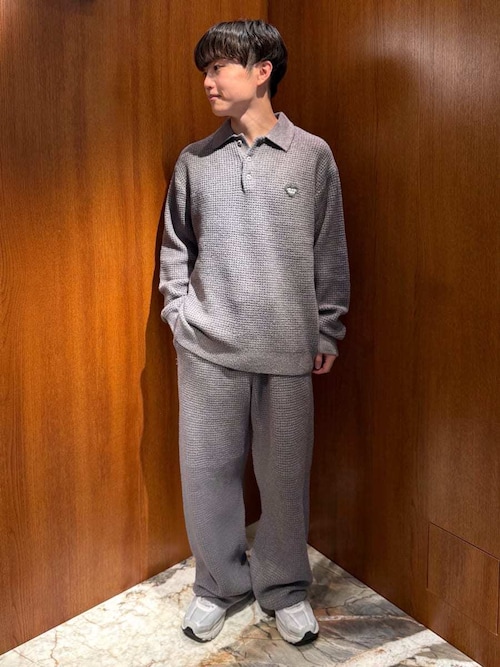 セール】【HOMME】ワッフルニットシャツ（ルームウェア/パジャマ