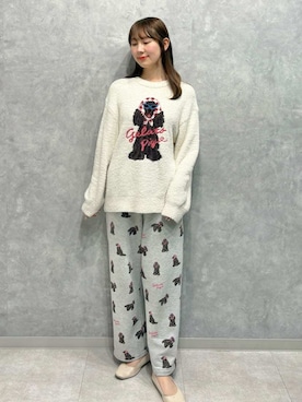 「アイテム（ルームウェア）」を使った、gelato piqueさん（レディース・165cm）の冬コーディネート