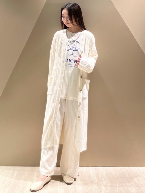 gelato pique 長袖ルームウェア/パジャマ パイピングロングシャツ（ルームウェア/パジャマ）｜gelato