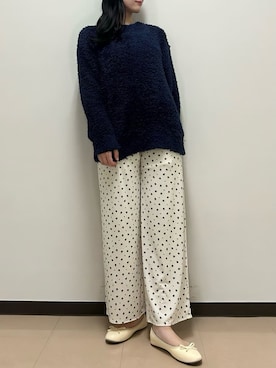 「アイテム（ルームウェア/パジャマ、ホワイト系）」を使った、gelato piqueさん（レディース・163cm）の秋コーディネート