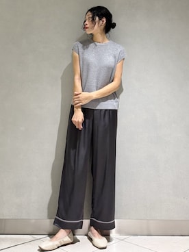 「アイテム（ルームウェア、グレー系）」を使った、gelato piqueさん（レディース・168cm）の夏コーディネート