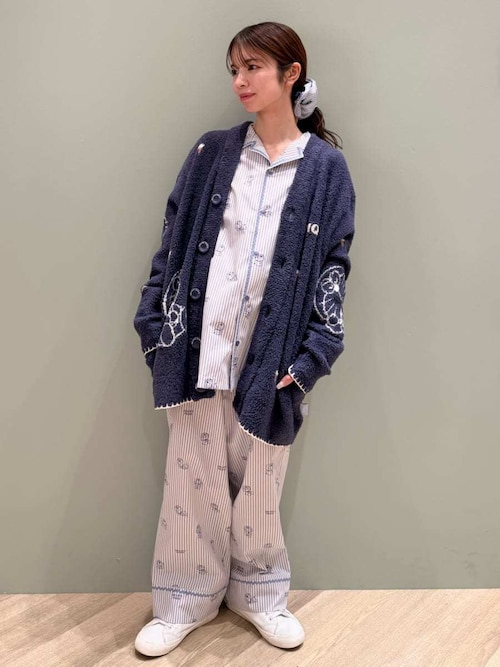 ドラえもん】【メンズ】ベビモコジャガードカーディガン（ルームウェア