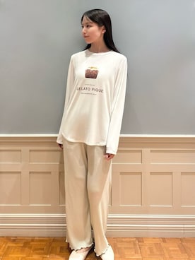 「アイテム（ルームウェア）」を使った、gelato piqueさん（レディース・161cm）の夏コーディネート